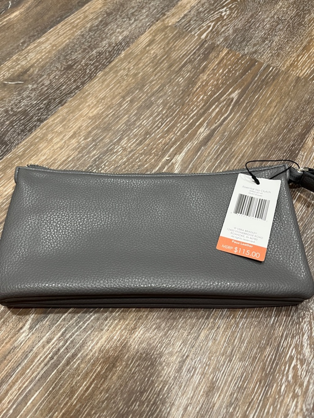 Vera Bradley Gray Clutch